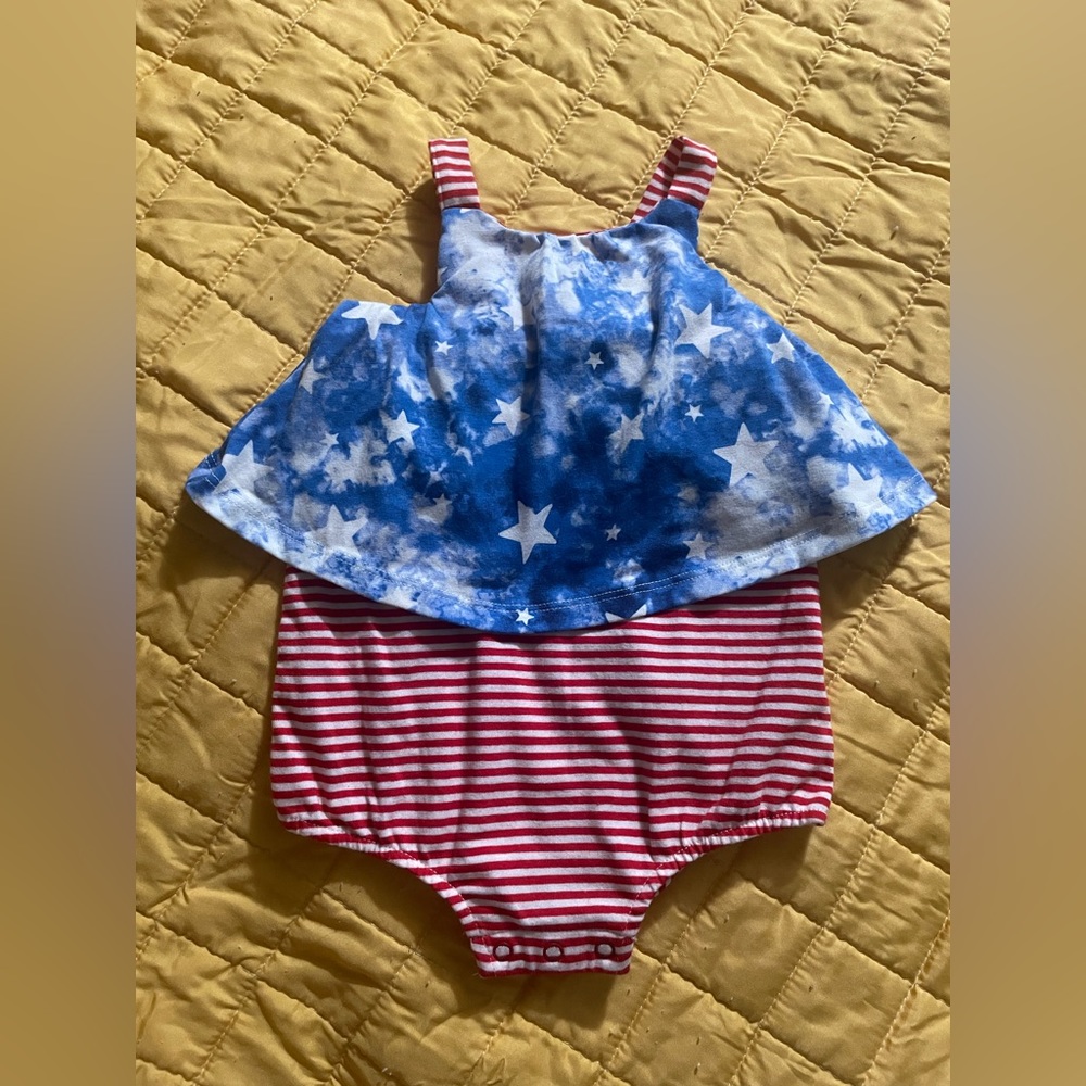 Brand new Cat & Jack 4th of July baby girl onesie